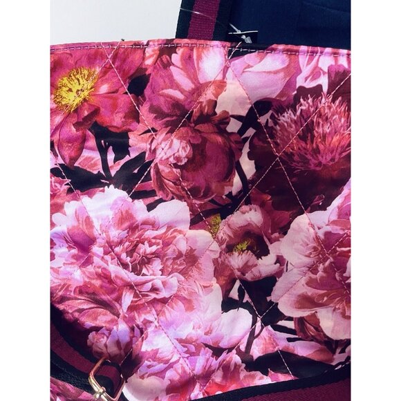 Victoria's Secret Floral Quilted Satin Weekender Tote Travel Bag NWT - Picture 5 of 8